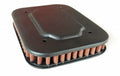 Filtro aria racing ad alto rendimento rettangolare per carburatore tipo DCNF sagoma superiore originale, altezza 45mm.